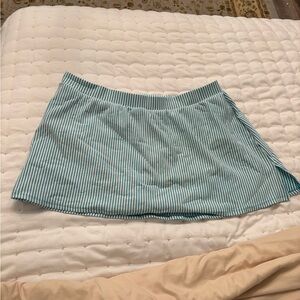 Cacique Teal Striped swim skirt